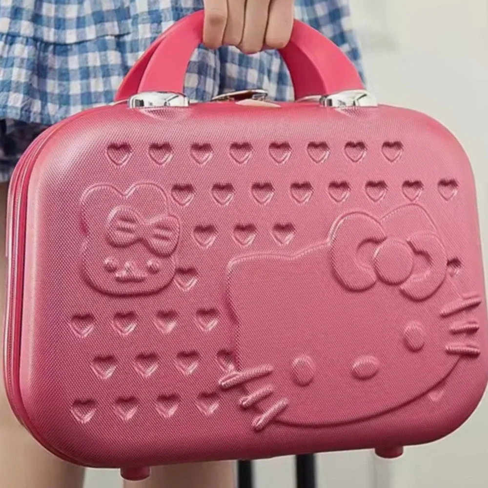 Pink Pearlescent Kitty suitcase Valentine Birthday Bat Mitzvah - Picture 3 of 10